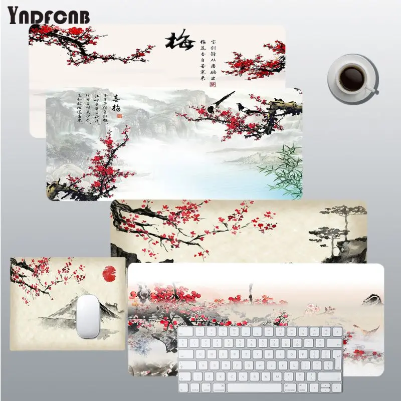 

YNDFCNB plum flower New Design Keyboards Mat Rubber Gaming mousepad Desk Mat Size for mouse pad Keyboard Deak Mat for Cs Go LOL