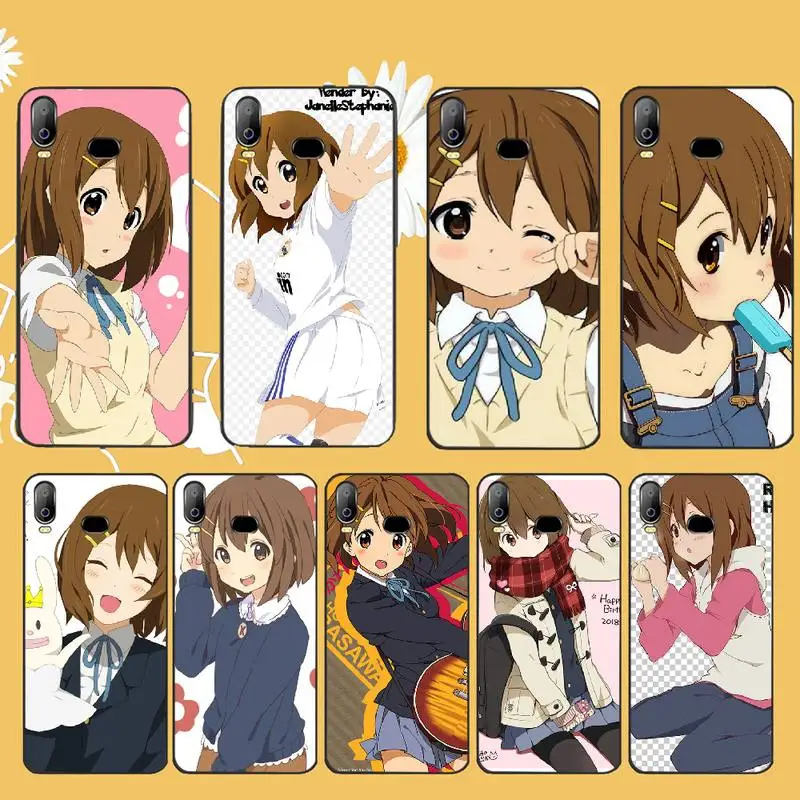 PENGHUWAN K-on! Мягкий ТПУ чехол Hirasawa Yui для Samsung A10 A20 A30 A40 A50 A70 A71 A51 A6 A8 2018 черный |