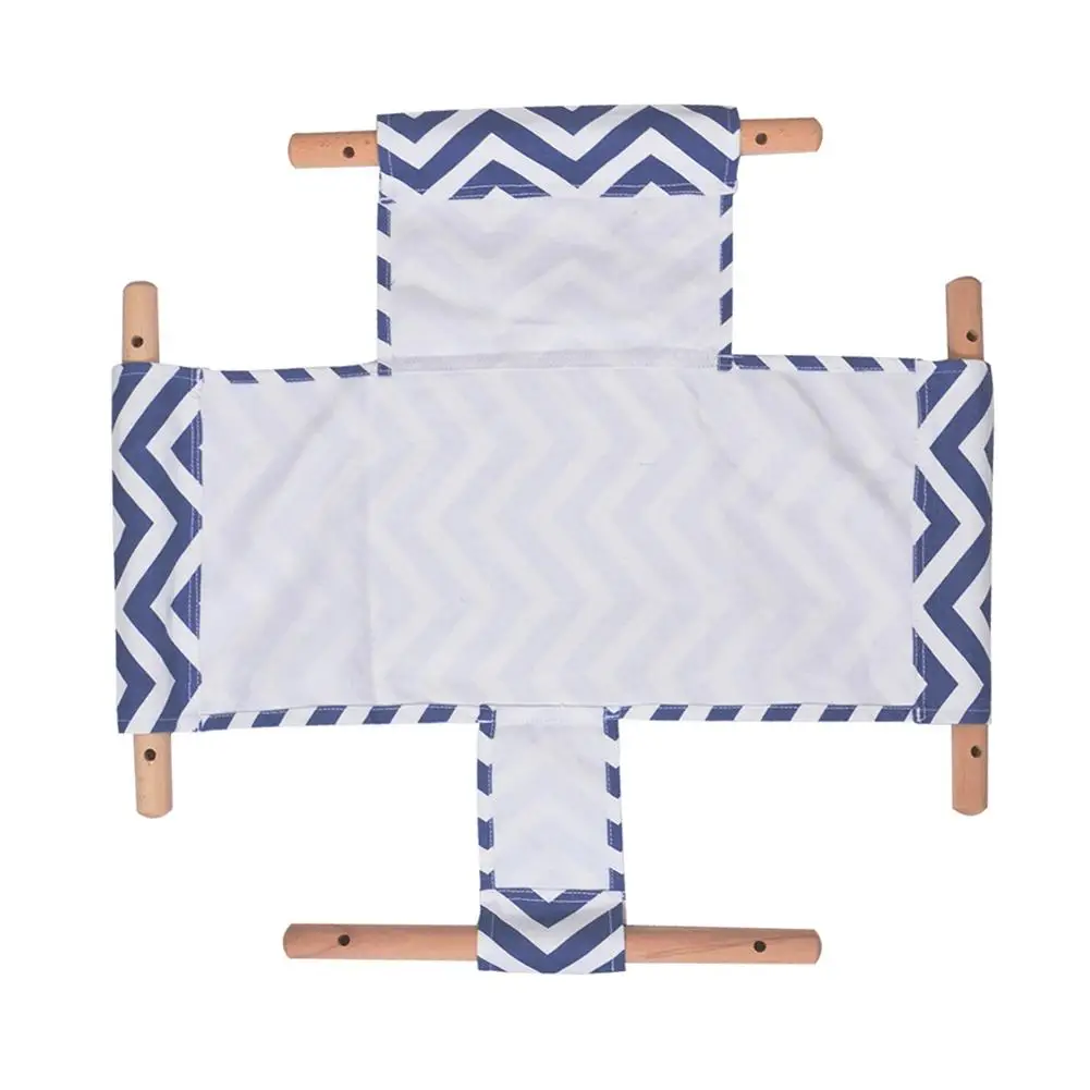 

Safety Kindergarten Baby Canvas Swing Hanging Chair Wooden Indoor Small Swinging Basket Rocking Chair With Cushion