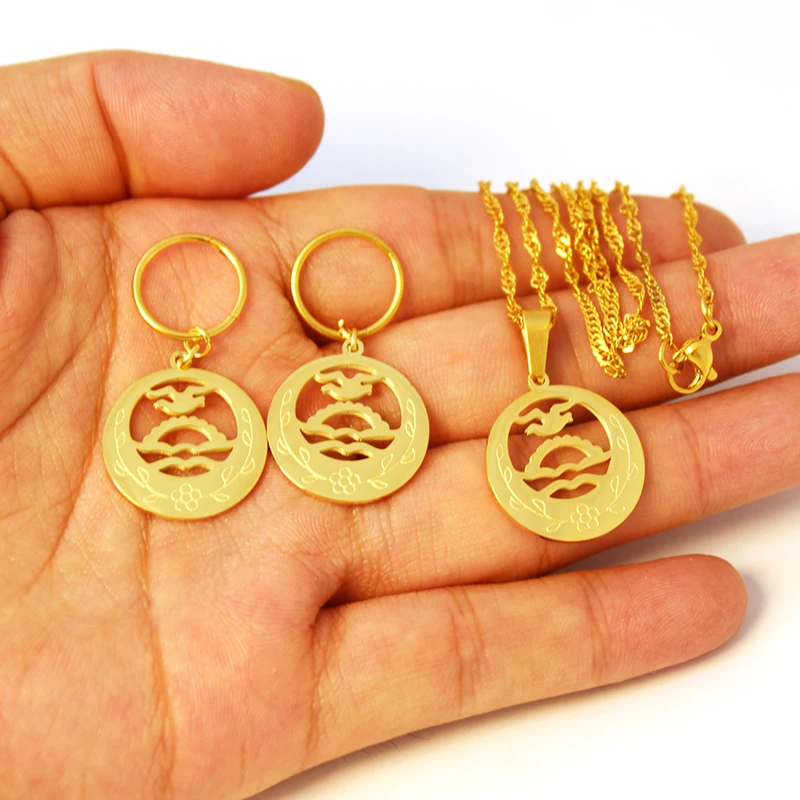 Ювелирные наборы из нержавеющей стали для женщин Kiribati Новая Зеландия ювелирные