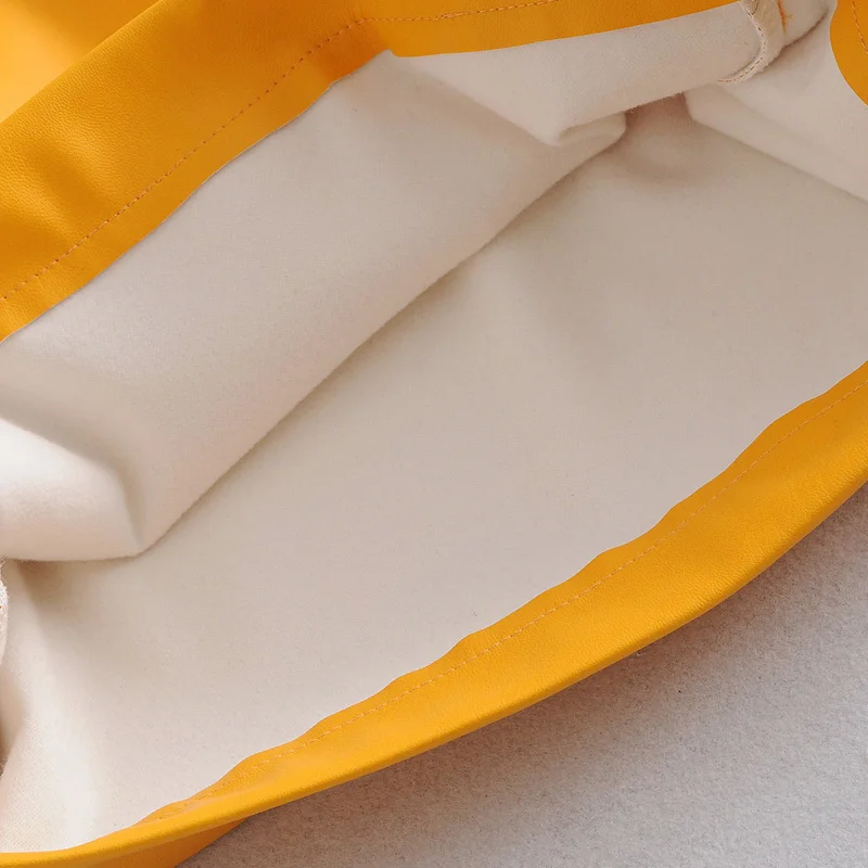 

2020 Summer Women PU Shorts Elastic waist Sashes Solid Yellow Shorts Female Elegant Fashion Street Shorts Clothing