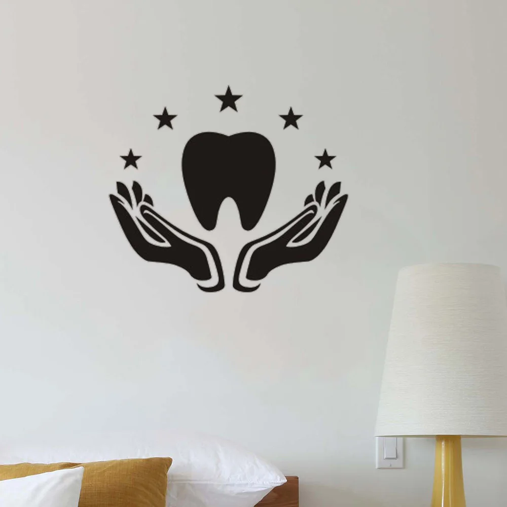 Стоматологическая клиника Наклейка на стену уход за ванной плакат виниловые