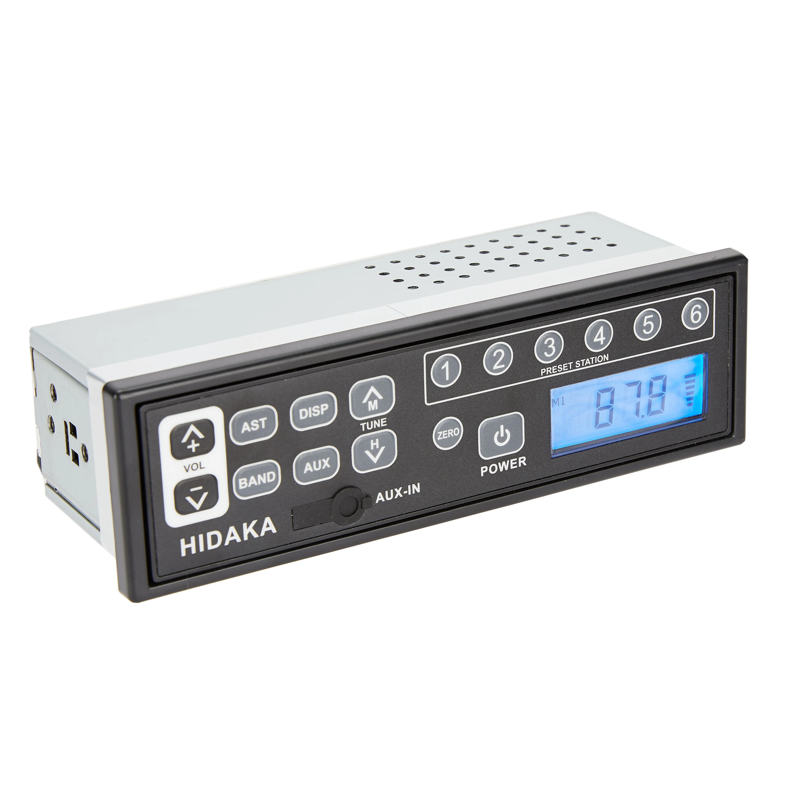 HIDAKA Japan Fabrik BAGGER AUTO Radio 12V/24V 1Din mit Echtzeit Uhr AUX-IN LCD HI-M99 für komastu Kobelco Sumitomo