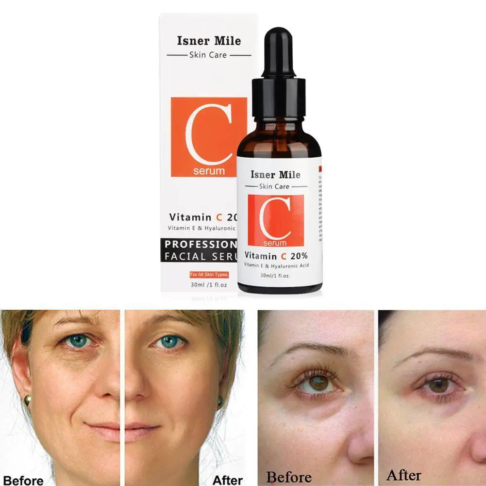

30ml Natural Vitamin C Serum Liquid Hyaluronic Acid Serum Anti Aging Essence Anti For Skincare Moisturizng K8F7