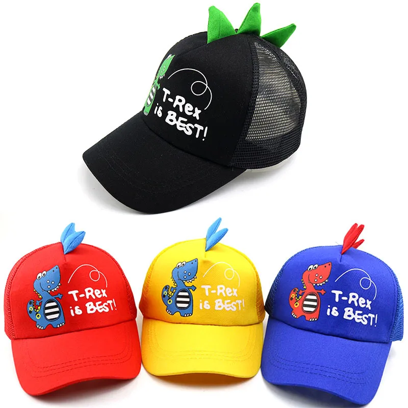 

Cotton Little Dinosaur Baseball Cap Adjustable Snapback Hats for Children Boys and Girls 130