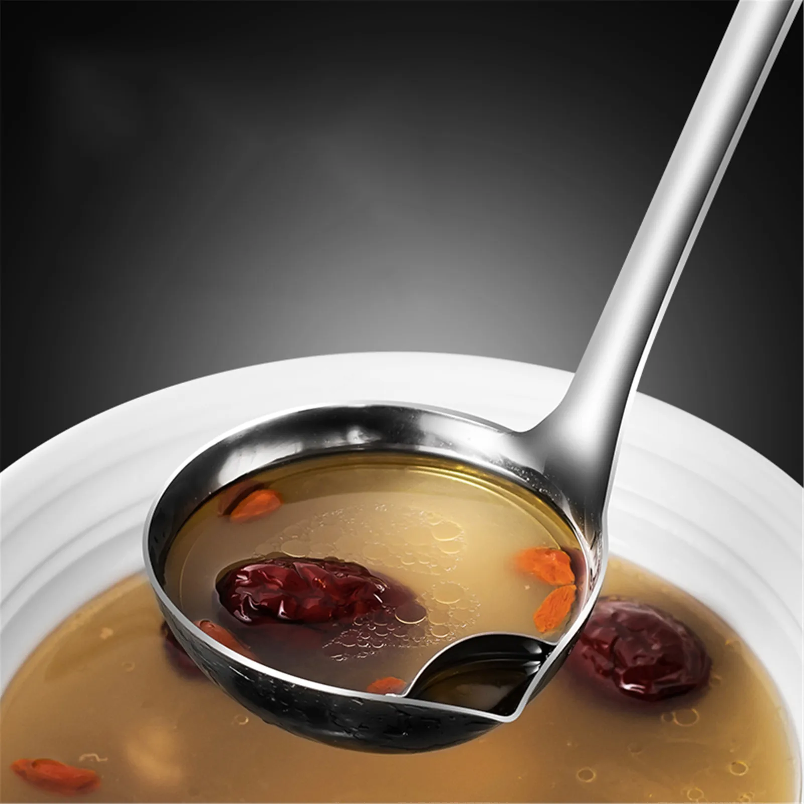 Ложка из нержавеющей стали 304 фильтр Cocina смазка половник-дуршлаг Разделение