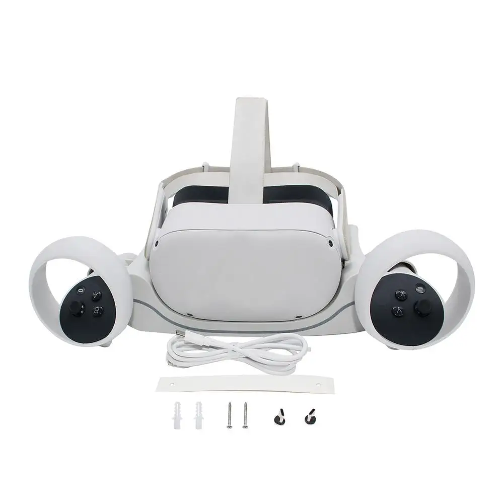 

Зарядное устройство для Oculus Quest 2, Зарядная база, зарядная станция для гарнитуры VR, подставка с ручкой для хранения аксессуаров Quest 2 VR