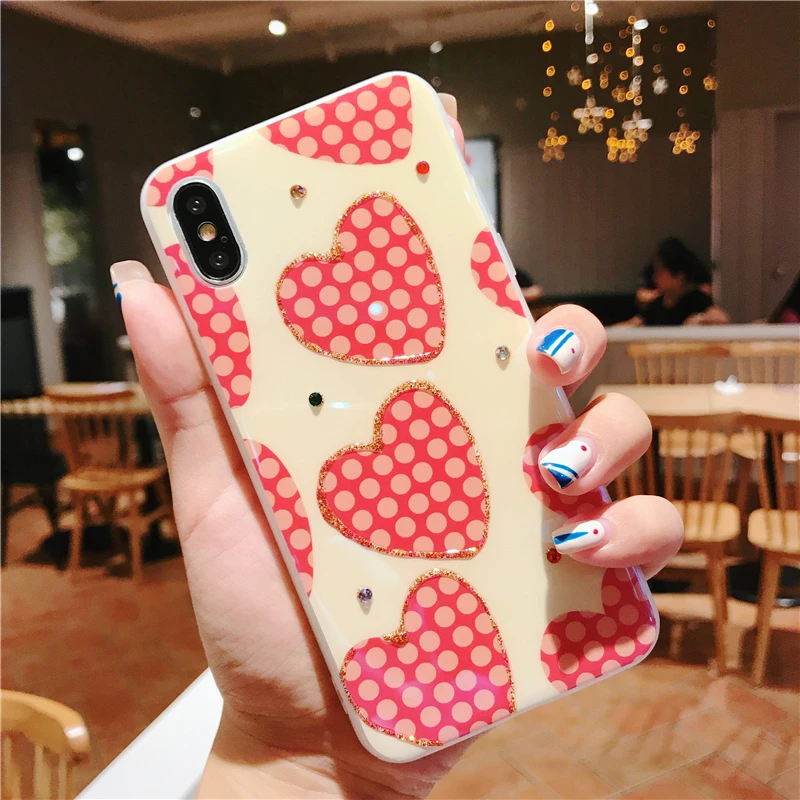 Мягкий силиконовый чехол для iPhone 11 Pro X XR Xs Max 6 6s 7 8 Plus с блестящим