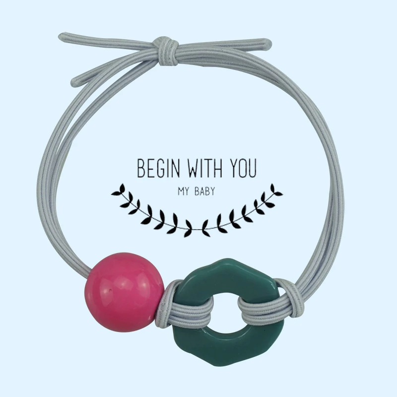 1 шт. креативная эластичная повязка для волос девочек на голову с разноцветными бусинами модные аксессуары