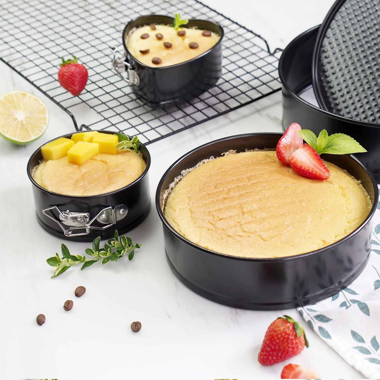 

4 "7" 9 "10" Carbon Steel Cake Baking Pan Loose Base Round Shape Baking Mold Bakeware Cake Baking Moulds kitchen dining bar Tool
