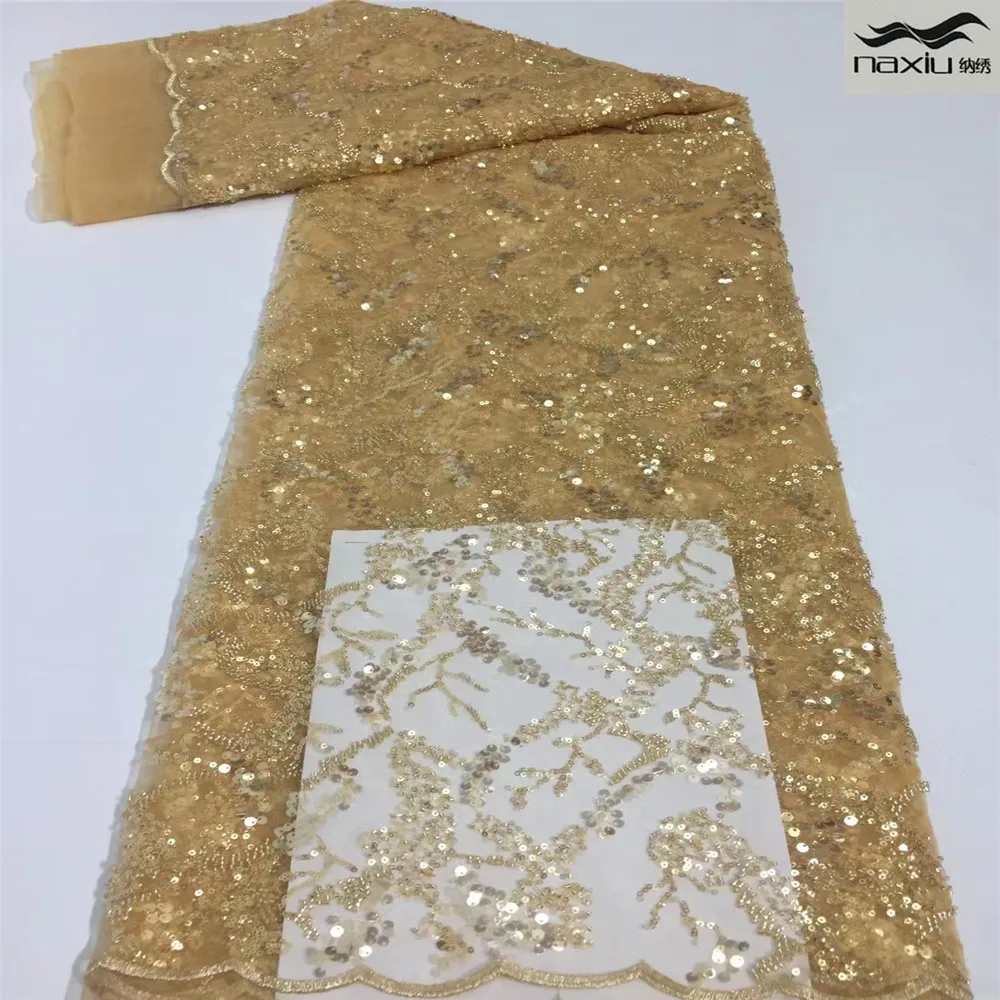 

Новейшая французская кружевная ткань Madison, 2021, Высококачественная африканская кружевная ткань, кружевная ткань ручной работы с бисером, мат...