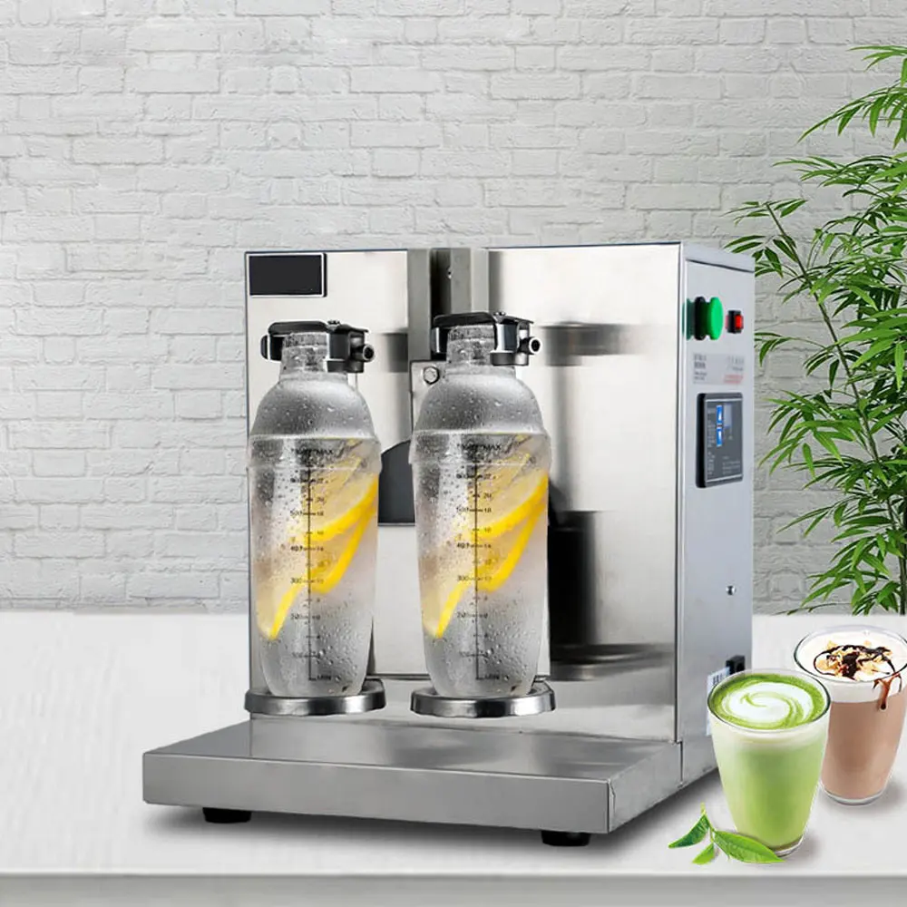 

Double head Electric Milk Tea Shaker Blender Commercial Cup Shaking Machine Stainless Steel Milk Tea Shaker Timing