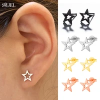 new stainless steel hollow star ear tiny star stud earrings for women everyday teen mothersday celestial birthday gift jewelry