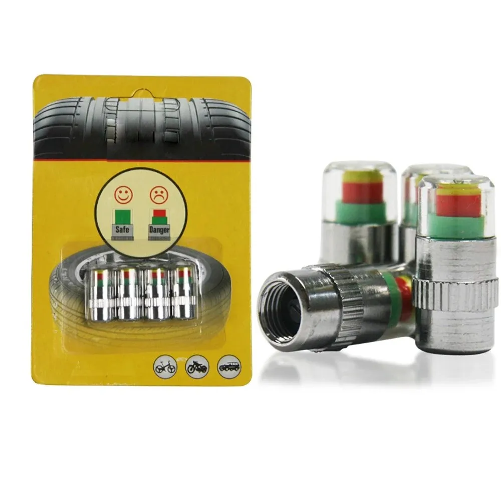 Автомобильный датчик контроля давления в шинах 4 шт.|Стержни и колпачки клапана| |