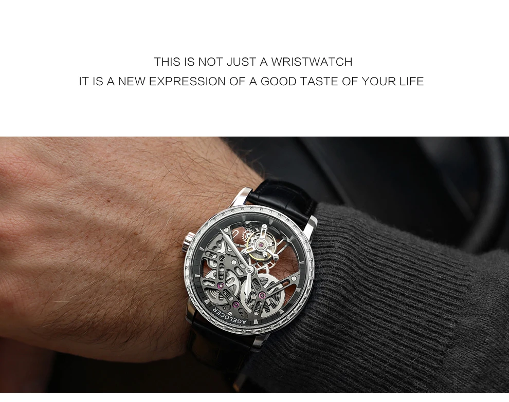 AGELOCER швейцарские Tourbillon часы для мужчин сапфировый синий Скелет циферблат лучший бренд класса люкс механические ручной ветер для мужчин s Tourbillon часы
