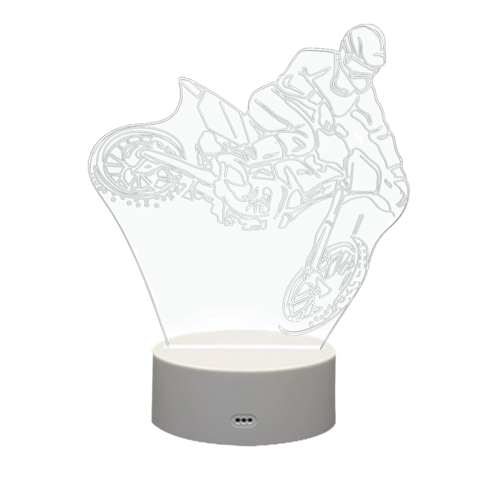 

Night Light 3D Illusion Motocross Bike USB Holiday Home Decoration Kids Gift With Remote Control Table Lamp 16 Colors Changing