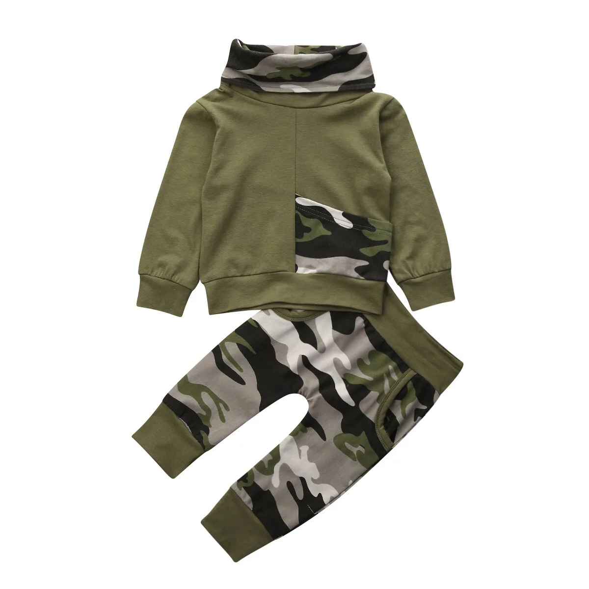 0-24M Autumn Spring Newborn Kids Camouflage set Baby Boys Long Sleeve Clothes T-shirt Tops + Pants Outfit Set |