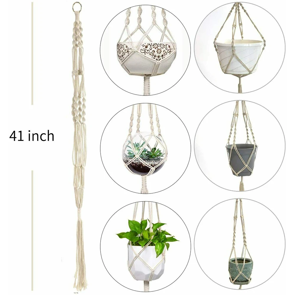 2 упаковки подвеска для растений из макраме цветочные горшки 41 дюйм ручной работы
