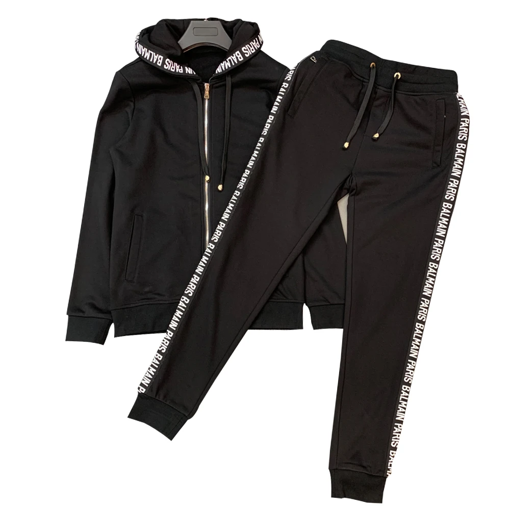 2020 толстовка с молнией спортивный костюм мерсеризованный хлопок Balmein для мужчин