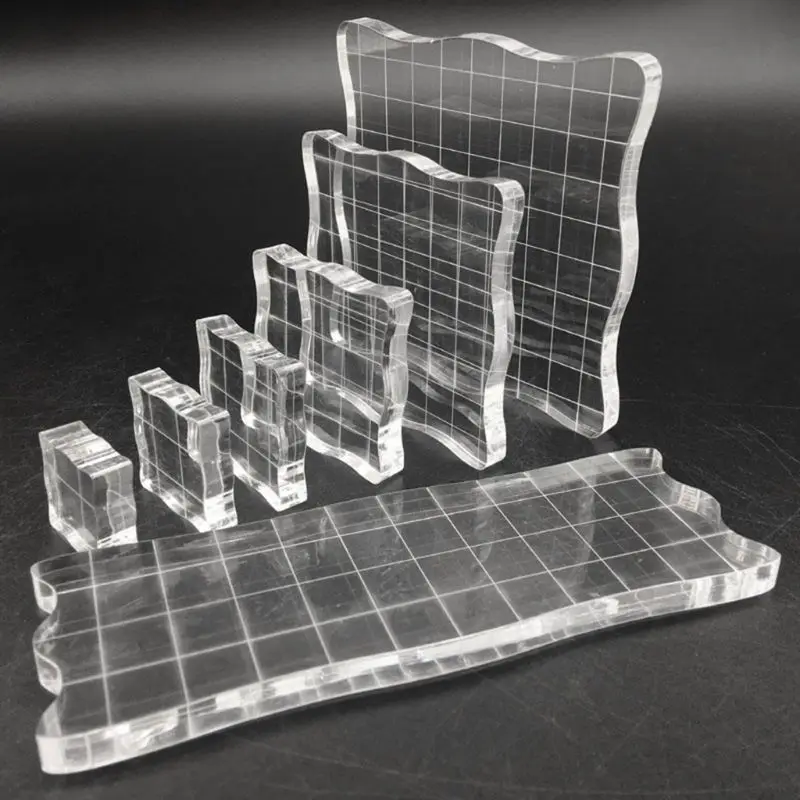 

7pcs/set Transparent Acrylic Clear Stamp Block Pad Scrapbooking DIY Handmade Tool Drop Shipping