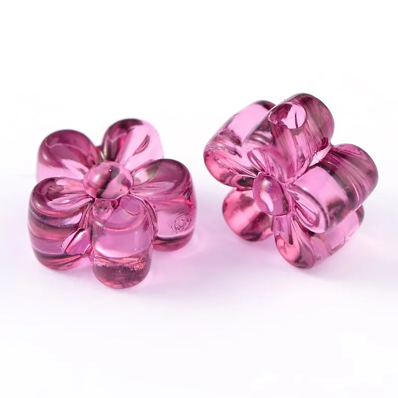 Прозрачные Акриловые бусины в форме цветка бусины-разделители россыпью для