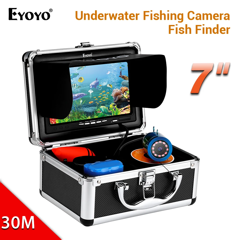 Подводная камера рыболокатор Eyoyo подводная для рыбалки экран 7 0 дюйма HD 1000TVL 12
