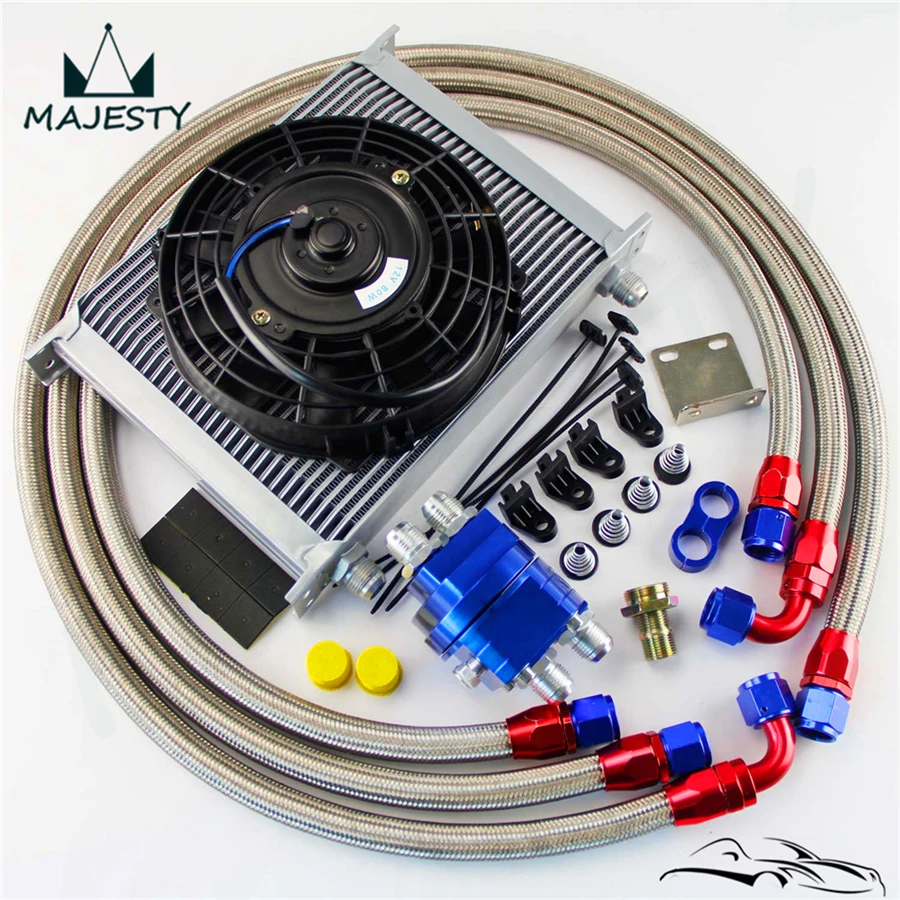 Универсальный комплект масляного радиатора коробки передач двигателя 30 рядов 10AN