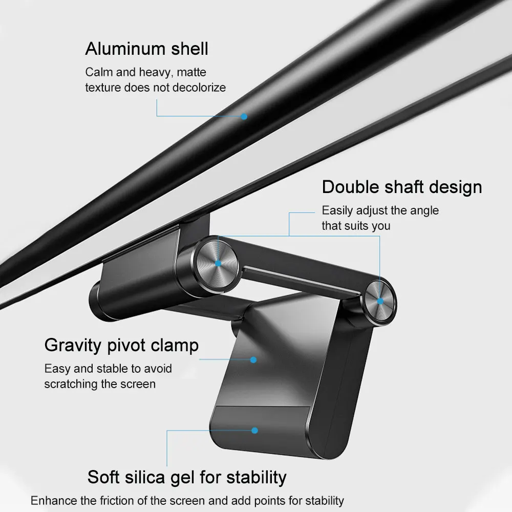

Screenbar LED Desk Lamp Computer Laptop Screen Bar Hanging Light Eye-caring USB Battery Reading Light Monitor Office Home Items