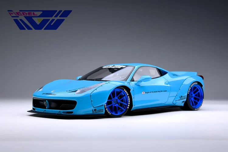 AGU 1:18 Ferrari LB 458 широкий корпус Алан Джастин Ограниченная серия каучуковая
