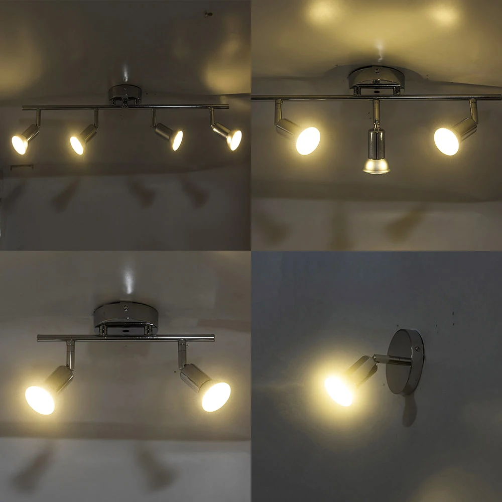 Rotatable Showcase Living Room LED Spot Lights Angle Adjustable Cabinet Ceiling Light GU10 No-include Bulb 1 /2/3/4 Heads | Освещение
