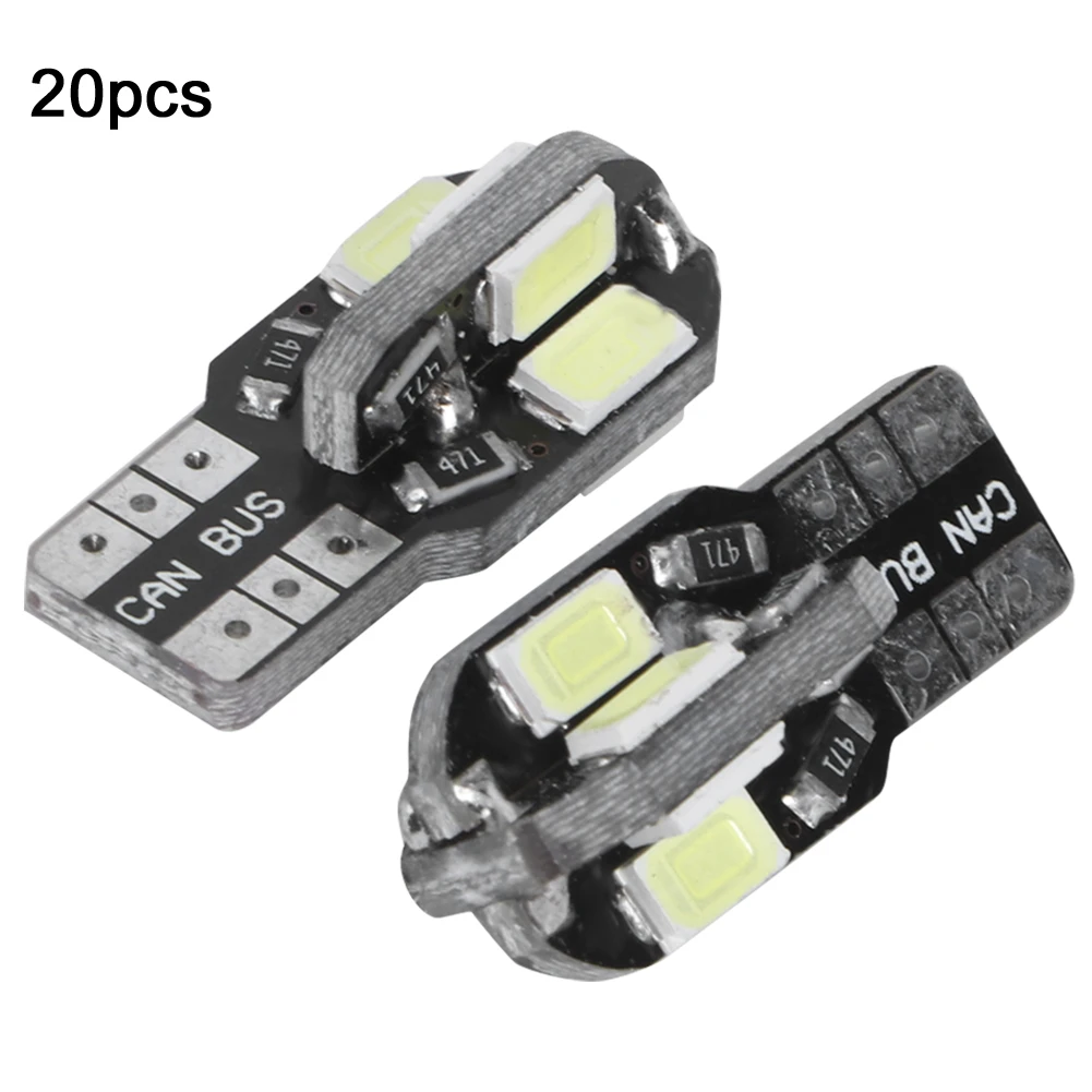 20pcs 8LED Car Side Wedge Light Bulb for Canbus T10 194 168 W5W 5730 auto accessories | Bar/Work