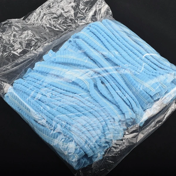 

100 Pcs Disposable Salon Hair Hat Anti Dust Net Bouffant Cap Non-Woven Head Cover Hat Elastic Cleaning Hair Protect Hat