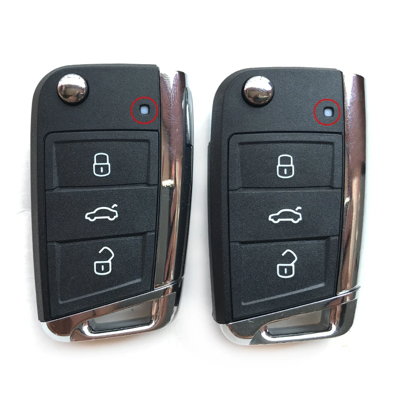 Сменный пульт дистанционного управления для ключа чехол для VW Volkswagen Golf 7 MK7 Skoda Seat 3 кнопки автомобиля флип складной ключ корпус на брелок крышка