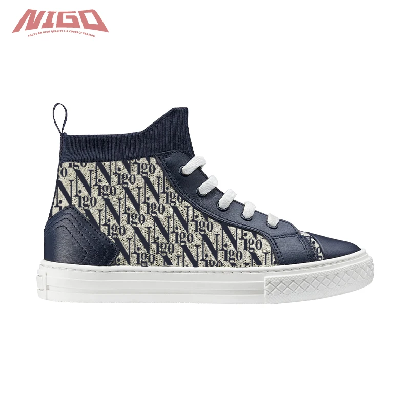 NIGO Kids Blue Mesh High-top Sneakers Shoes #nigo31756