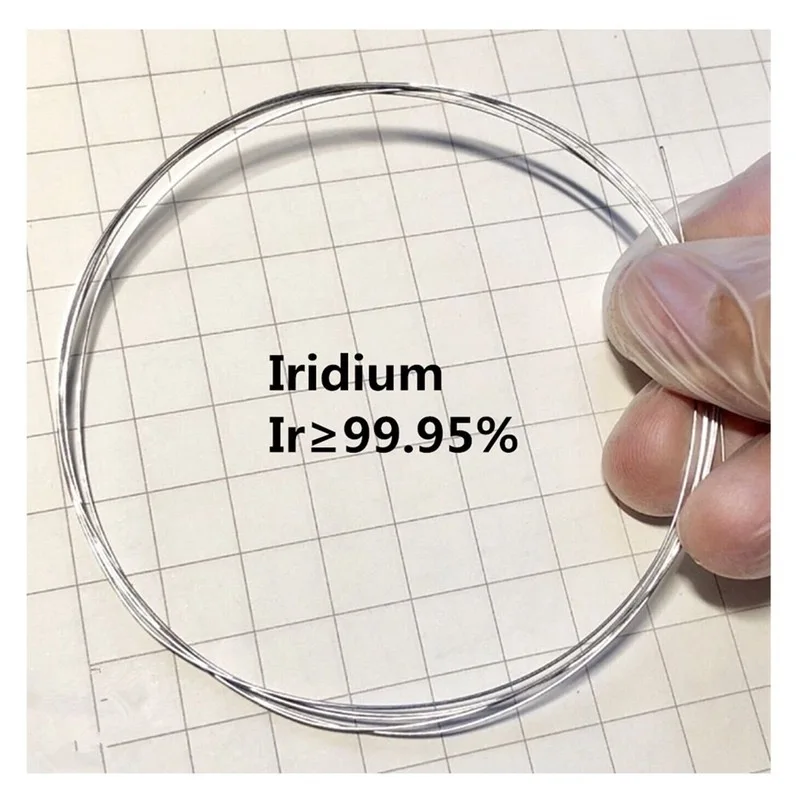 

Pure Iridium Wire Metal IR Wire 99.95% Purity Diameter 0.5mm Length 1cm