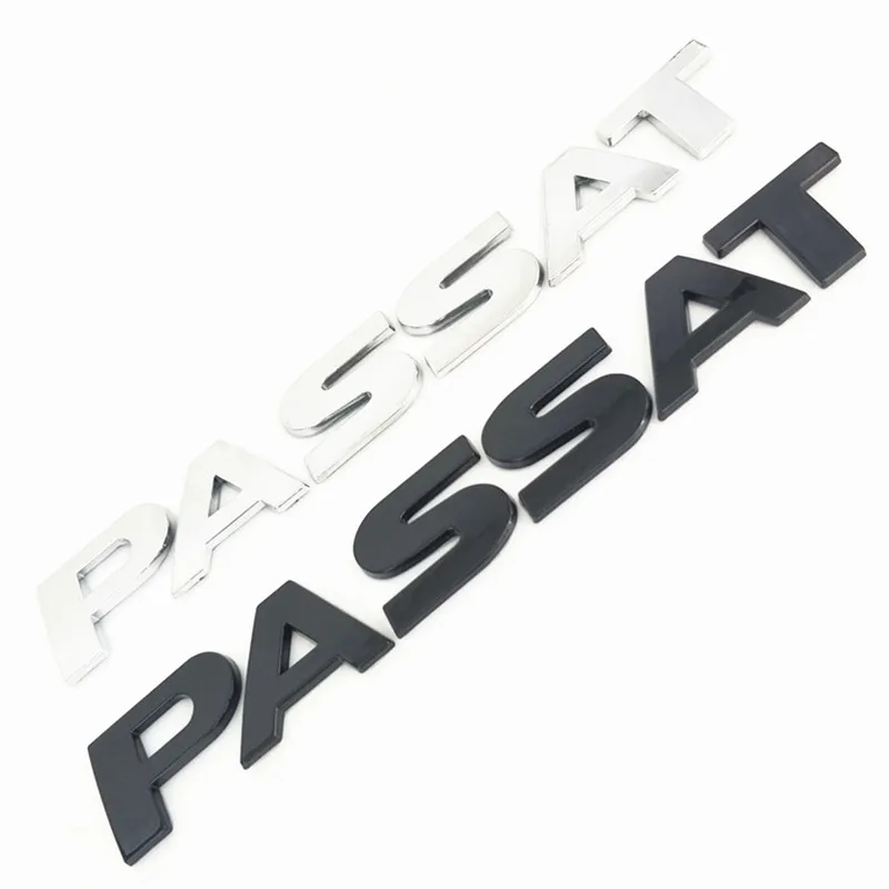 Черный или серебристый 3D PASSAT Автомобильный задний бампер багажник Английский