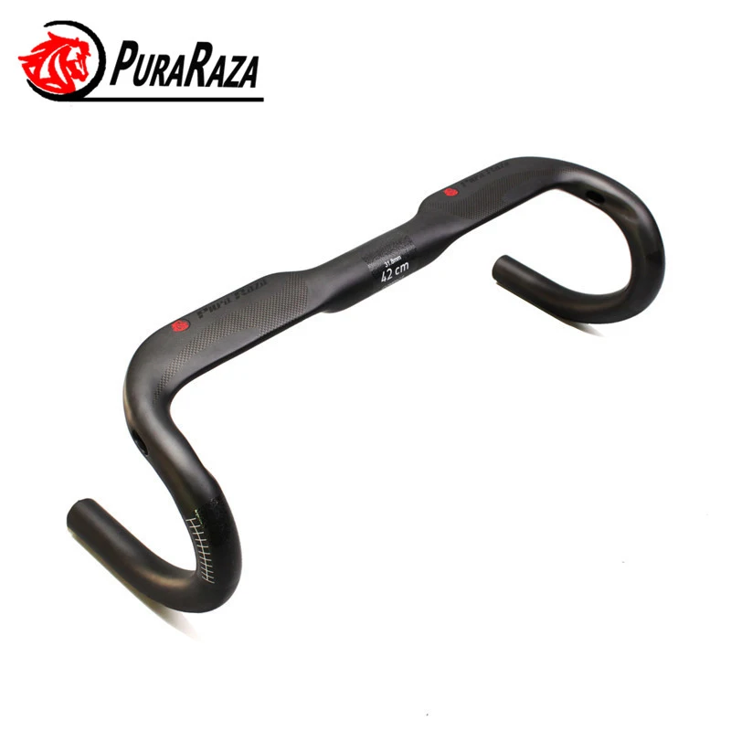 

2017New PURARAZA full carbon fiber road bicycle handlebar / road bicycle internal bent bar 31.8*40CM / 42CM /44CM Internal cable