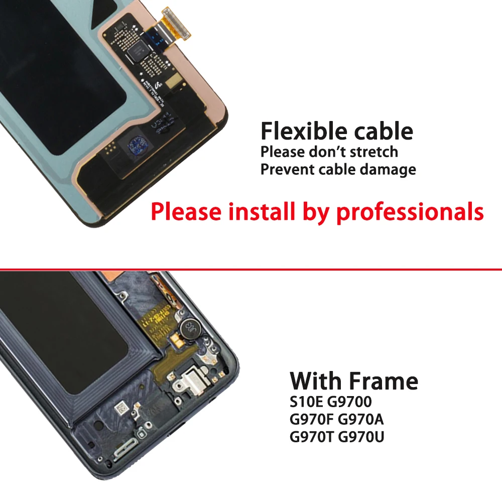 Pantalla LCD Original de 5,8 pulgadas para m&oacute;vil, montaje de digitalizador t&aacute;ctil para Samsung Galaxy S10E, G970, G970F-3