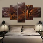 Модульные картины, 5 шт., картины на холсте, аниме, рисунок, Спектер, домашний декор, Современное украшение для гостиной