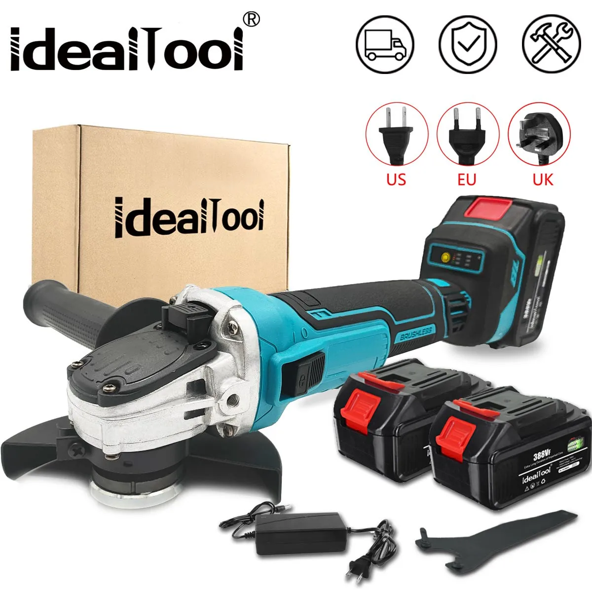

M14 Cordless Angle Grinder 20V Lithium-Ion Grinding Machine Cutting Electric Angle Grinder Grinding Brushless Power Tool