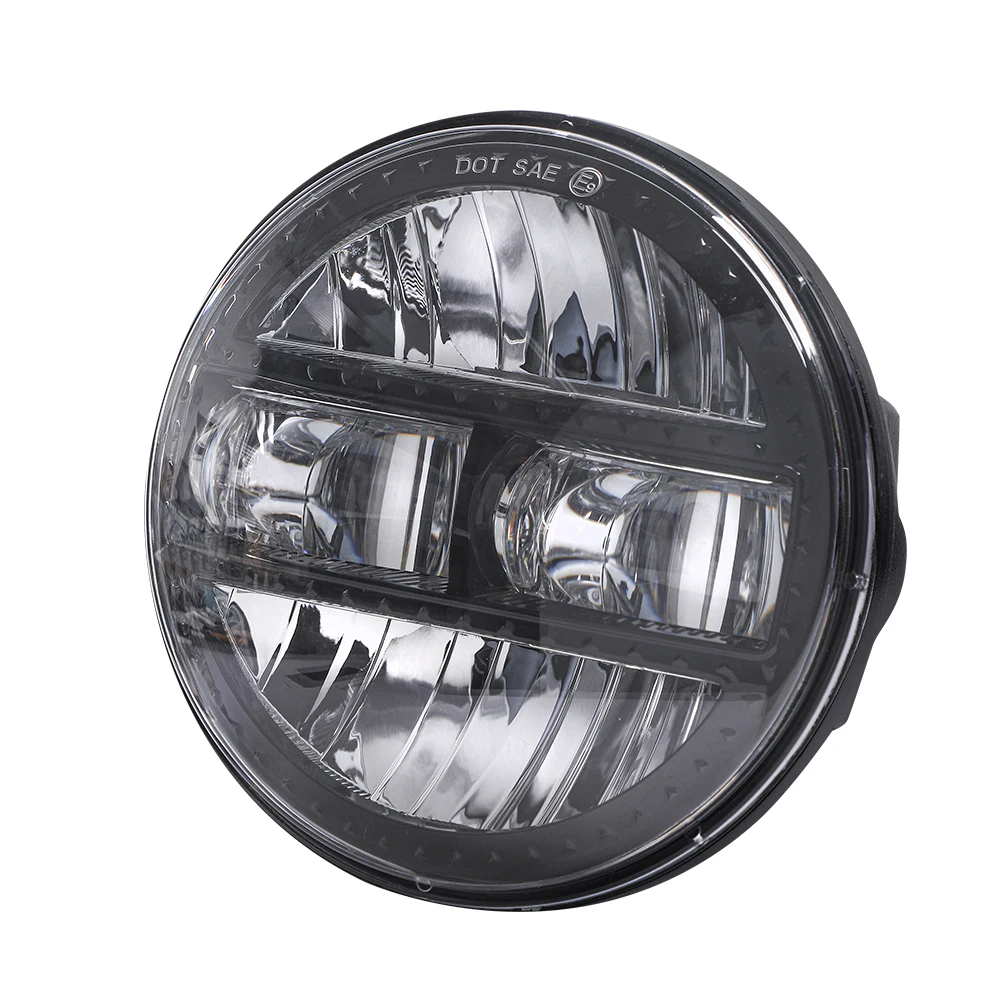 Мотоциклетная 5,75-дюймовая светодиодная фара для Harley Sportster 1200 883 Street 500 750 12 В DRL, двигатель 5-3/4 дюйма, круглая фара для проектора