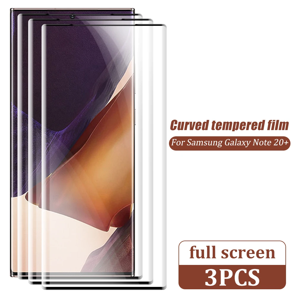 

1-3PCS Full Curved Screen Protector For Samsung Galaxy S21 Ultra Tempered Glass Film For Samsung S20 S10 Ultra Note 20 10 Ultra