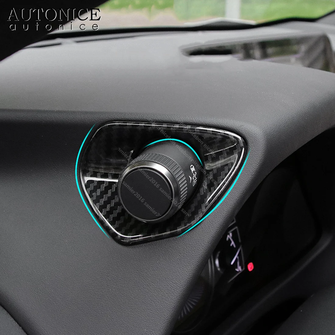 ABS Carbon fiber color Mode adjustment knob is attached to cover Fit For Lexus UX 2019 250H 200 Accessories | Автомобили и