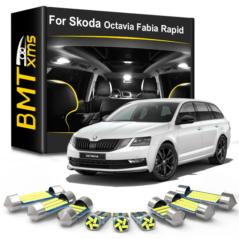 

BMTxms LED Interior Light For Skoda Citigo Roomster Rapid Fabia Octavia 1 2 3 4 Combi 1996 1999 2002 2006 2007 2019 2020 2021