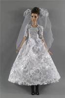 fashion wedding dress outfit set for barbie 16 30cm bjd fr doll clothes accessories play house dressing up toys gift