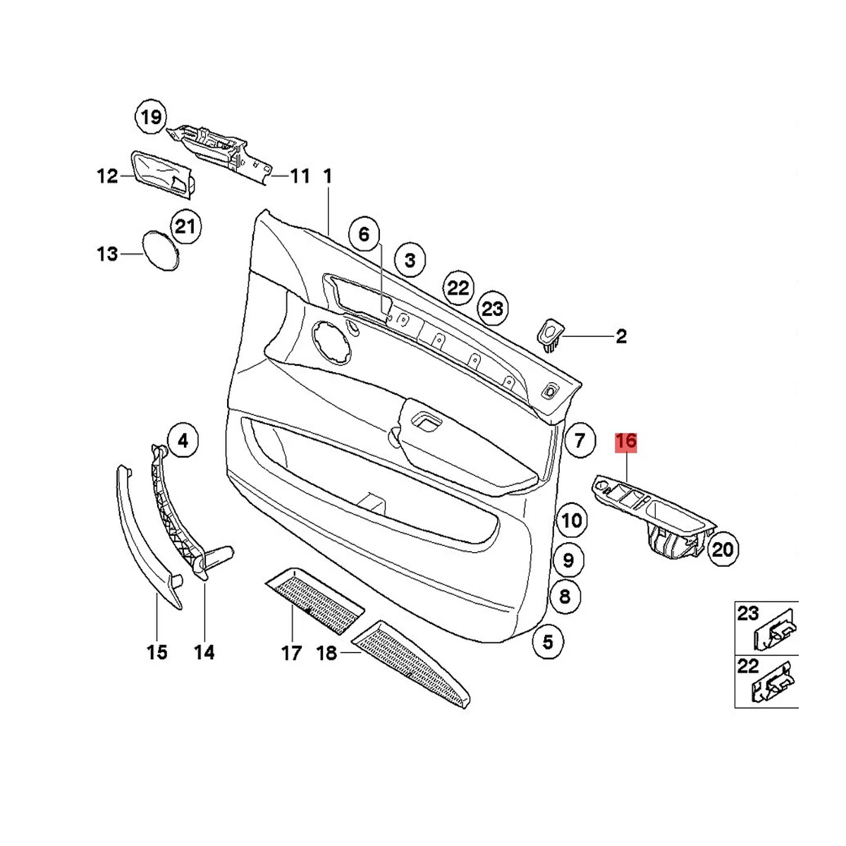 Для BMW X5 X6 E70 E71 E72 X5M X6M 2009 2010 Новая Черная передняя левая внутренняя дверная ручка