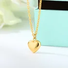 Романтическое ожерелье в форме сердца для женщин и девушек, ювелирное изделие из нержавеющей стали золотого цвета, 3D ожерелье с подвеской в форме сердца, обручальные подарки