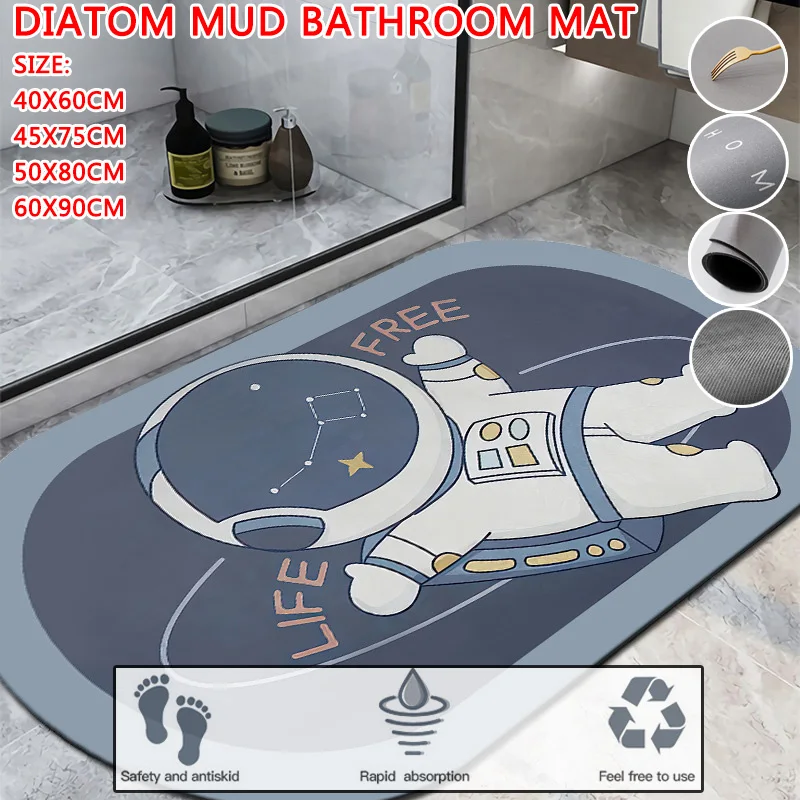 

Absorption Bath Mat Bathtub Anti-slip Mats High Quality Diatom Mud Carpet Bathroom Quick Drying Shower Rug New Entrance Doormat