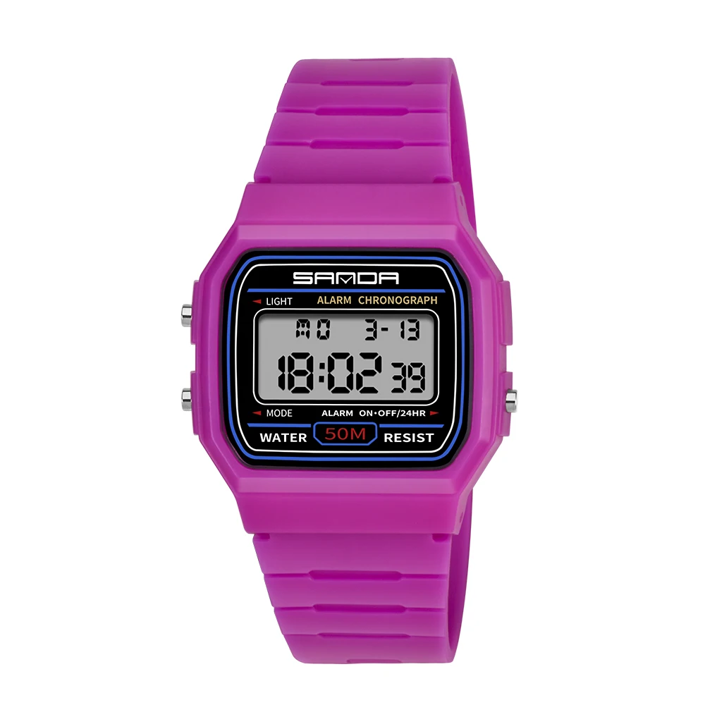 Pink SANDA Kids Watches Anti-Shock 5Bar Waterproof Outdoor Sport Children Watches Fashion Digital Watch Relogio Masculino - Цвет: Pink