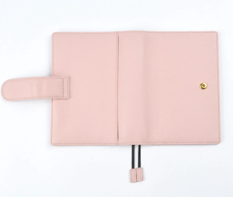 

Soft Genuine Leather Fitted Journal Cover For Standard A6 Fitted Paper Book Pink